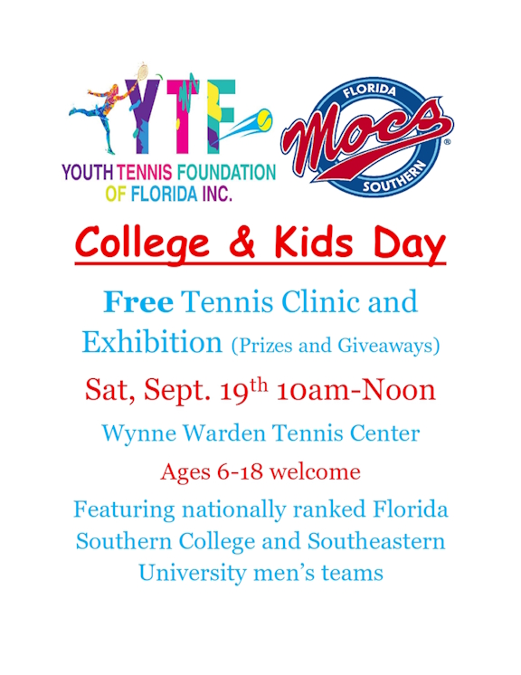 Florida Southern Host Kid's Tennis Clinic